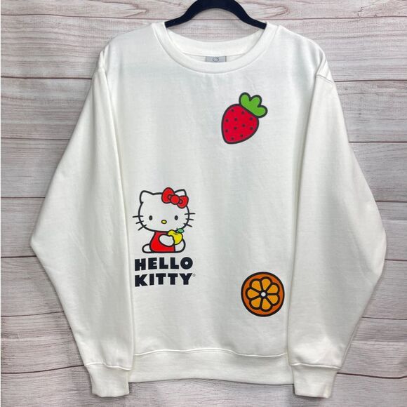 Hello Kitty White Crewneck Sweatshirt Women’s Size Small - Picture 3 of 7